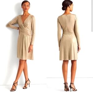 Size 10 Lauren Ralph Lauren gold dress